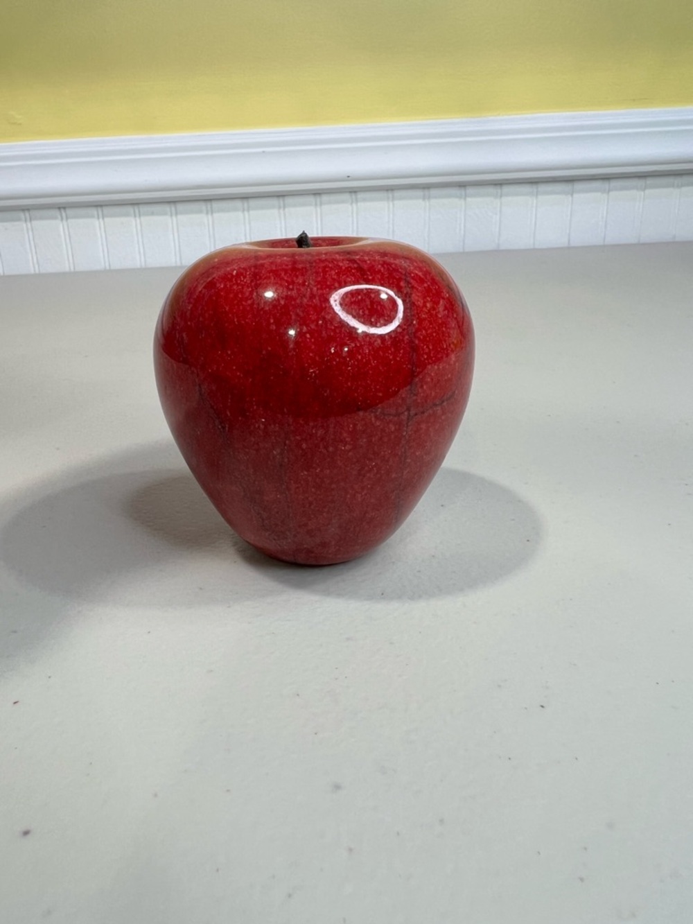 Decorative Red Jasper Apple Accent Piece